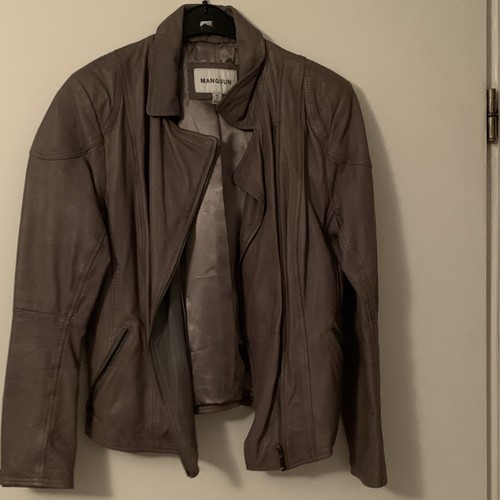 Manguun damen lederjacke braun - lederjacke,