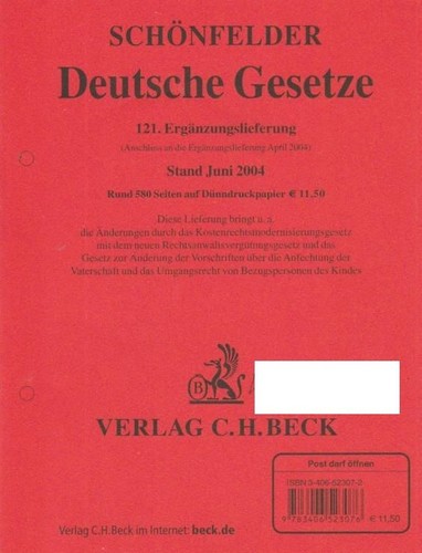 Schönfelder deutsche gesetze - schönfelder,