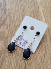 Ohrringe 2er Set dunkelblau/gold von Bijou Brigitte - Modeschmuck