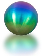 Edelstahl Deko Kugel 80 Ø mm, Regenbogeneffekt, Haus, Garten, Balkon          