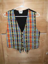 Damen Vintage 80er Jahre Weste/Freizeitweste *** CLIO *** bunt Gr. S Top Neuw.