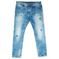 Mustang Tapered B fit Damen Jeans Hose Stretch 40 XL W32 blau usedlook destroyed