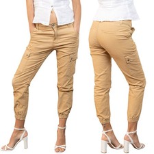 Damen Samt Cargohose Chino