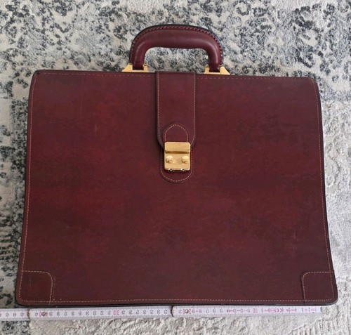 Vintage leder aktentasche - vintage, /