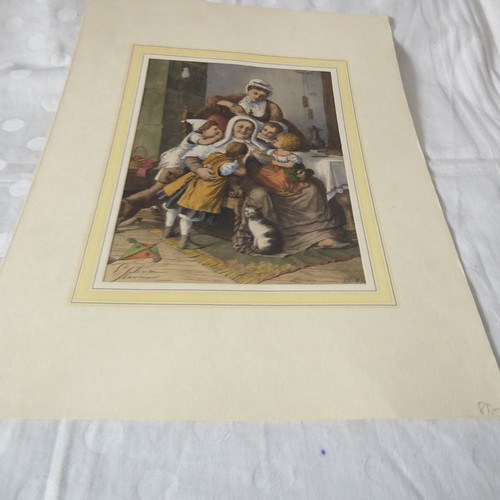 Antike lithografie - antike,