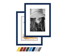 Holz Bilderrahmen Linea farbig mit Echtglas, mit oder ohne Passepartout ab 10x15