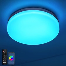 Led Deckenleuchte mit Zwei Lautsprecher und Fernbedienung24W Farbwechsel dimmbar
