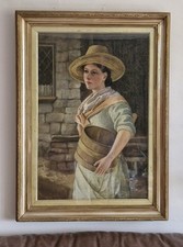 Porträt einer jungen Dame mit Hut von Charles Sillem Lidderdale (1831-1895) 