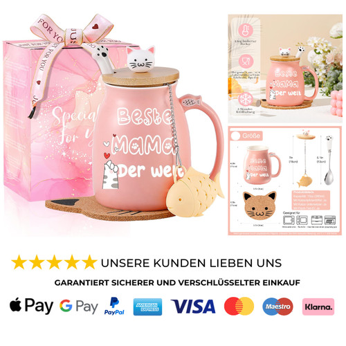 Katzenbecher mama geschenk - katzenbecher,
