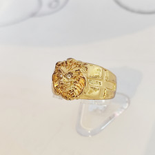 Herren Ring Gold vergoldet 3D