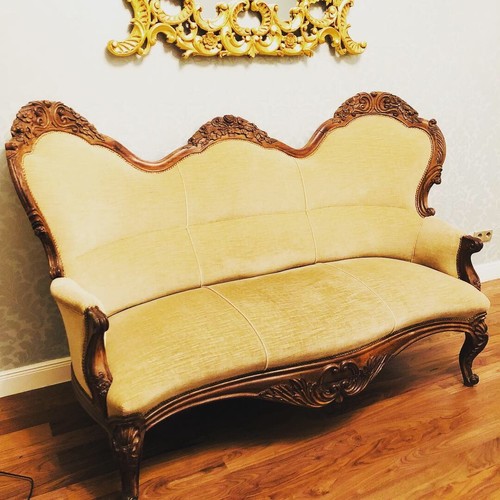 Schnitzerei eiche sofa - ￼, eiche,