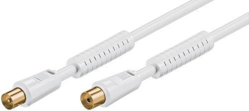 Koax kabel weiss - 5m, hq