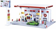 Bburago Build Your City - Tankstelle PLAYSET + 1 CAR, Bausatz 1:43