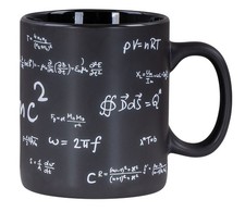 XXL Tasse 850ml Jumbotasse Steingut Schwarz Mathematik Kaffeetasse Kaffeebecher
