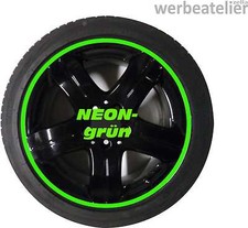 Felgenrandaufkleber Neon-grün 16 Zoll Felgenringe  Felgenaufkleber  4-14mm 