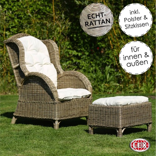 Relax rattan ohrensessel - rattan,