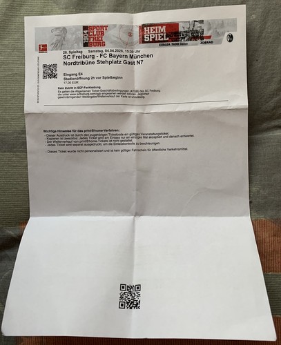 Print home sammler ticket - print@home, sc