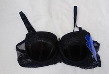 Schwarzer Bügel BH Satin