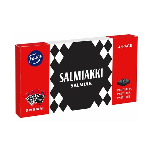 Fazer salmiakki pak 160g - fazer, 4-pak