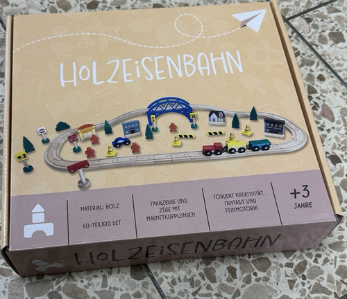 Holzeisenbahn set teilig - set, 60-teilig