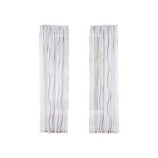 Gardine mit Kräuselband Schlaufen Ösenvorhang Dekogardine Transparent Wohnzimmer