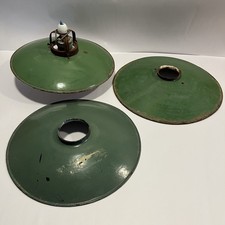 3 Alte Industrielampe Emaille