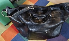 Reisetasche Leder schwarz