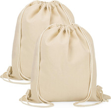 2 Stück Canvas Turnbeutel