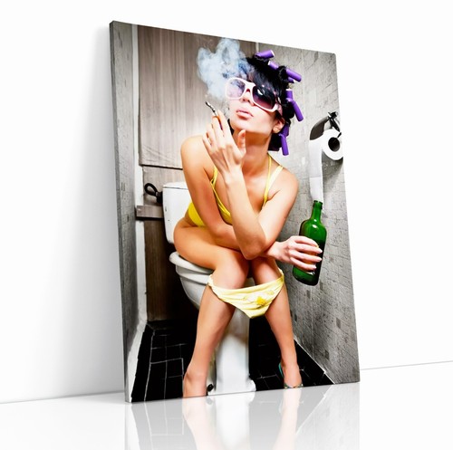 Frauen sitzen auf - auf, toilette