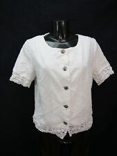 Gr.42 Trachtenbluse weiß