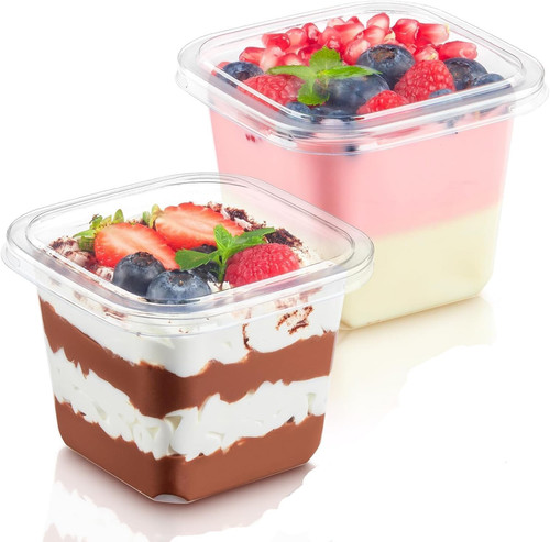 Dessertbecher plastik mit - dessertbecher,