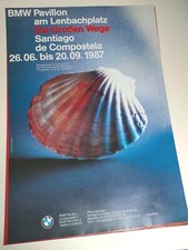 Plakat BMW Pavillon Die großen Wege Santiago de Compostella '86 A1 Original TOP!
