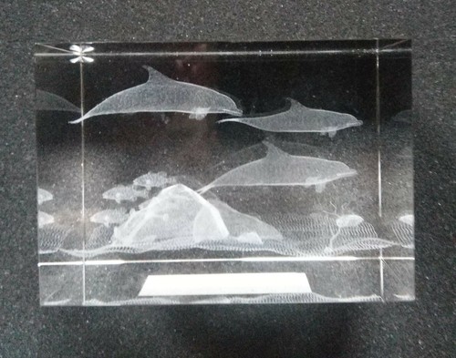 Laser kristallglas quader - 3d,
