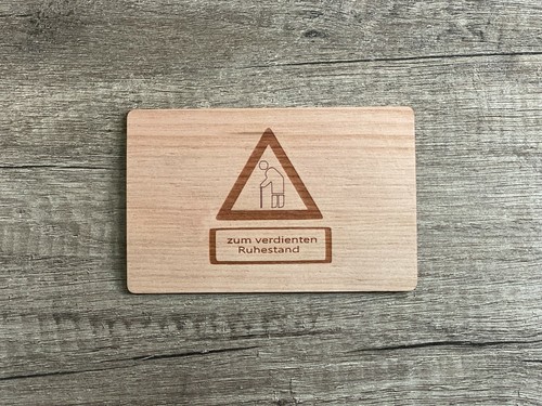Grußkarte aus holz - grußkarte, geschenk
