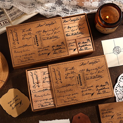 Holzstempel set inspirierende - holzstempel,