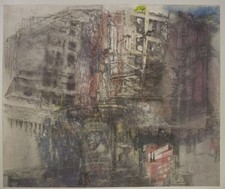 L. BILAND (20.Jhd), Architektur Capriccio,  1979, Bleistift Altmeister Architekt