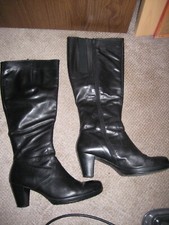 Gabor Stiefel Leder  Größe 42 (8)  NEU Schaftweite S in schwarz