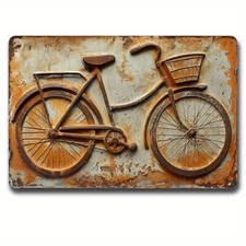 Blechschild fahrrad rostfarben - fahrrad,