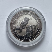 1 Doller 1998 ELIZABETH II - 1 OZ 999 Silber The Australian Kookaburra 