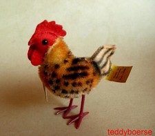 altes STEIFF Huhn Mohair• 10 cm • Artnr. 3370/10 • 60/70er J. • sehr guter Zust.