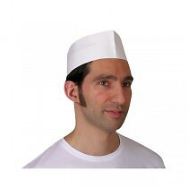 Schiffchenmütze Kochmütze Bäckerschiffchen Krepp weiß verstellbar 100 Stück