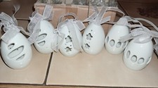 6 x Wunderschöne Porzellan Ostereier  Neu/OVP Osterdekoration