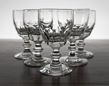 Set x6 antike Holmegaard Danish Facettenschliff Selters Gläser Mitte 19. Jahrhundert