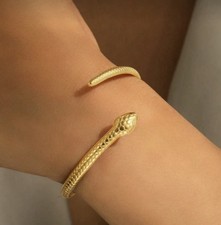 Schlangen Armband Goldfarbene Edelstahl