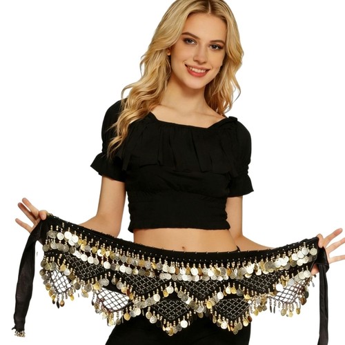Women belly dance hip scarf - s,