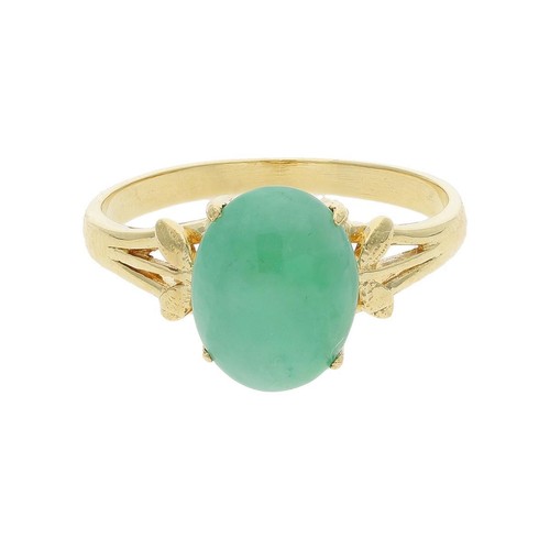 Goldring mit chrysopras - mit, chrysopras,