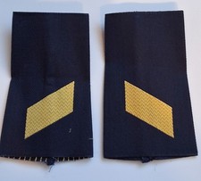 Bundeswehr Rangschlaufen Marine gelb auf blau Korporal 1 paar