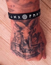 Armreif Vikings Runen Wikinger Armband Schmuck K17.19 schwarz Mitelalter Freya