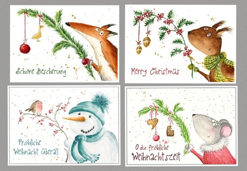 *Weihnachten*Cartoon*Postkarte