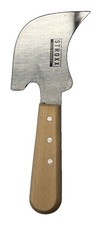Stroxx Bleimesser 100 mm, Viertelmond, mit Stahlklinge und Holzgriff